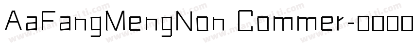 AaFangMengNon Commer字体转换